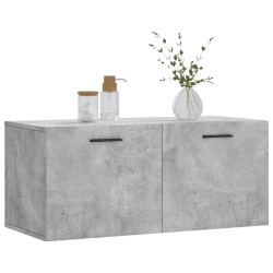 Armoire murale gris béton 80x36,5x35 cm bois d'ingénierie 