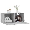 Armoire murale gris béton 80x36,5x35 cm bois d'ingénierie 