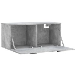 Armoire murale gris béton 80x36,5x35 cm bois d'ingénierie 