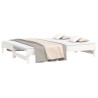 Lit coulissant sans matelas blanc 2x(100x200) cm 