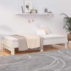 Lit coulissant sans matelas blanc 2x(100x200) cm 