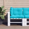 Coussins de palette lot de 3 turquoise tissu Oxford 