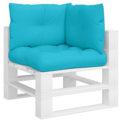 Coussins de palette lot de 3 turquoise tissu Oxford 