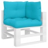 Coussins de palette lot de 3 turquoise tissu Oxford 