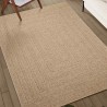 Tapis ZIZUR 120x120 cm aspect de jute intérieur et extérieur 