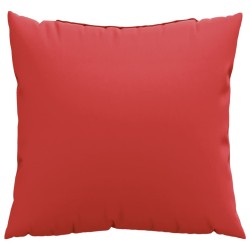 Coussins de canapé lot de 4 rouge 60x60 cm tissu 