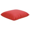 Coussins de canapé lot de 4 rouge 60x60 cm tissu 
