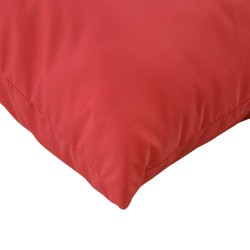 Coussins de canapé lot de 4 rouge 60x60 cm tissu 