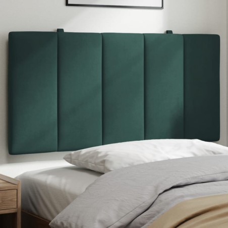 Coussin de tête de lit vert foncé 100 cm velours 