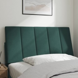 Coussin de tête de lit vert foncé 100 cm velours 