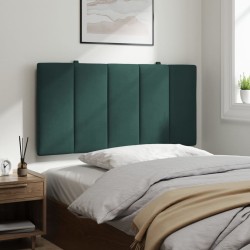 Coussin de tête de lit vert foncé 100 cm velours 