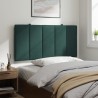 Coussin de tête de lit vert foncé 100 cm velours 