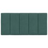 Coussin de tête de lit vert foncé 100 cm velours 