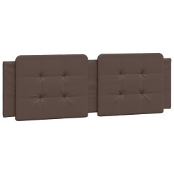 Coussin de tête de lit marron 160 cm similicuir 