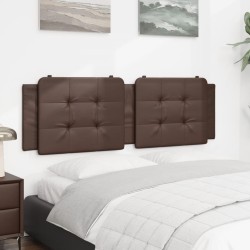 Coussin de tête de lit marron 160 cm similicuir 