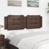 Coussin de tête de lit marron 160 cm similicuir 