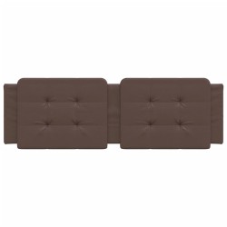 Coussin de tête de lit marron 160 cm similicuir 