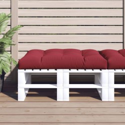 Coussin de palette rouge bordeaux 120x80x12 cm tissu 