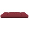 Coussin de palette rouge bordeaux 120x80x12 cm tissu 