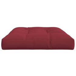 Coussin de palette rouge bordeaux 120x80x12 cm tissu 