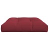 Coussin de palette rouge bordeaux 120x80x12 cm tissu 