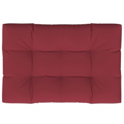Coussin de palette rouge bordeaux 120x80x12 cm tissu 