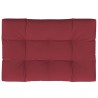 Coussin de palette rouge bordeaux 120x80x12 cm tissu 