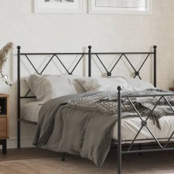 Tête de lit métal noir 137 cm 
