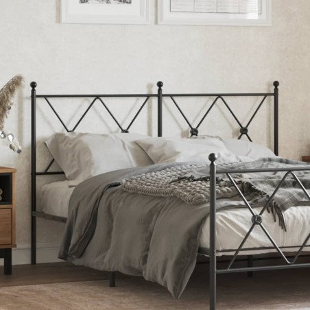 Tête de lit métal noir 137 cm 