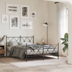 Tête de lit métal noir 137 cm 