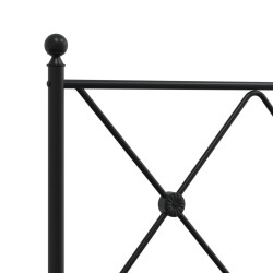 Tête de lit métal noir 137 cm 