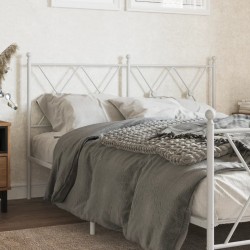Tête de lit métal blanc 137 cm 