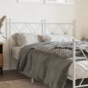 Tête de lit métal blanc 137 cm 