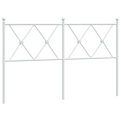 Tête de lit métal blanc 137 cm 