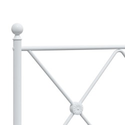 Tête de lit métal blanc 137 cm 