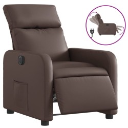 Fauteuil inclinable électrique Marron Similicuir 