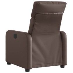 Fauteuil inclinable électrique Marron Similicuir 