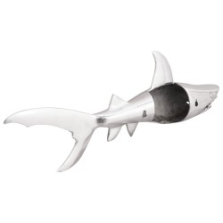 Sculpture requin Argent 68x20x24 cm Aluminium 