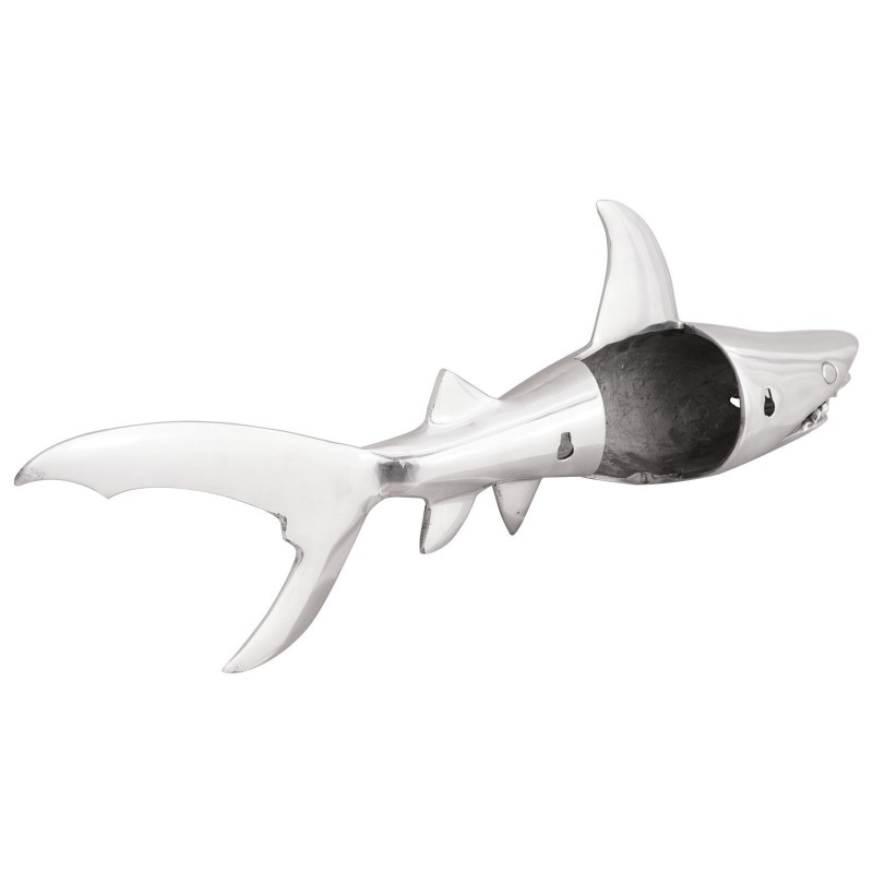 Sculpture requin Argent 68x20x24 cm Aluminium 