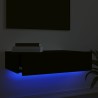 Meuble TV avec éclairage LED noir 60x35x15,5 cm 