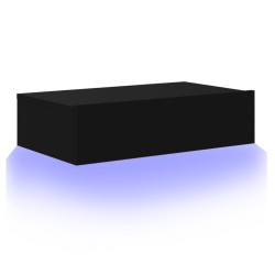 Meuble TV avec éclairage LED noir 60x35x15,5 cm 