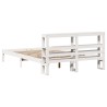 Cadre de lit sans matelas blanc 160x200 cm bois de pin massif 