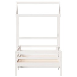 Cadre de lit avec toit sans matelas blanc 90x200 cm 