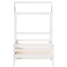 Cadre de lit avec toit sans matelas blanc 90x200 cm 