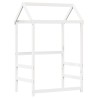 Cadre de lit avec toit sans matelas blanc 90x200 cm 