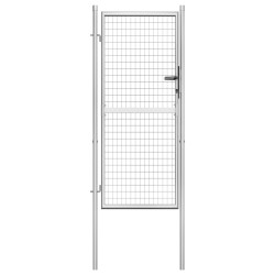 Porte de jardin Acier galvanisé 105x225 cm Argenté 