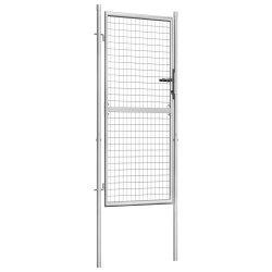 Porte de jardin Acier galvanisé 105x225 cm Argenté 
