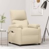Fauteuil inclinable électrique Crème Tissu 
