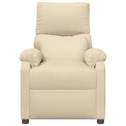 Fauteuil inclinable électrique Crème Tissu 