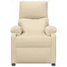 Fauteuil inclinable électrique Crème Tissu 